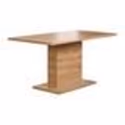 Table à manger fixe FOLLOW 6 personnes - Mélamine chêne artisan - L160 x P80 x H76 cm - TRENDTEAM