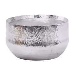 Table Basse de Salon FineBuy - Aluminium Martelée - 60x60x35 cm - Style Oriental