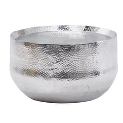 Table Basse de Salon FineBuy - Aluminium Martelée - 60x60x35 cm - Style Oriental