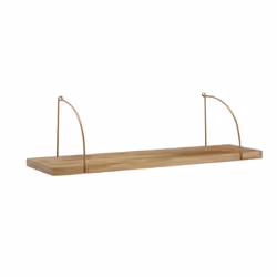 Étagère Suspendue - FINEBUY - 60 cm - Bois Massif de Manguier - Métal Industriel - Style Moderne