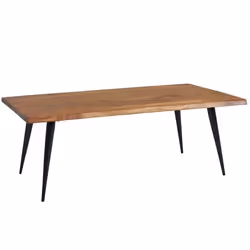 Table basse en bois FineBuy - Table de salon - 110 x 60 cm - Marron - Bois massif