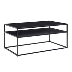Table Basse de Salon FineBuy - Noir - Rectangulaire - Métal - Rangement