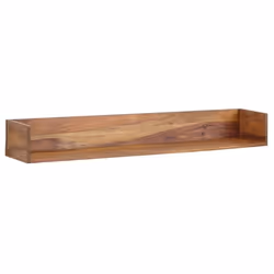 Étagère Murale - FINEBUY - Bois Massif Sheesham 120 cm - Flottante - Contemporaine - Laquée