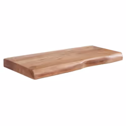 Étagère murale - FINEBUY - Modèle bord darbre - Bois dacacia massif - 40 cm - Style campagnard