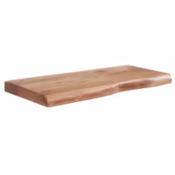 Étagère murale - FINEBUY - Bord darbre - Bois dacacia massif - 60 cm - Style campagnard