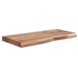 Étagère murale - FINEBUY - Bord darbre - Bois dacacia massif - 60 cm - Style campagnard