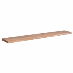 Étagère murale - FINEBUY - Modèle bord darbre - Bois dacacia massif - 160 cm - Style campagnard