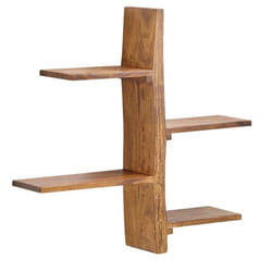 Étagère murale - FINEBUY - Arbre flottant - Bois de sheesham massif - 58x60x15 cm - Design contemporain