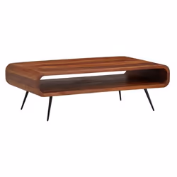 Table Basse - FINEBUY - Sheesham - 90x55x30 cm - Bois Massif - Rangement Pratique