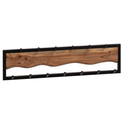 Porte Manteau Mural - FINEBUY - 13 Crochets - Bois Massif - 80 cm - Design Contemporain