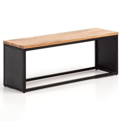 Banc - FINEBUY - 120 cm - Bois Massif - Aspect Pierre - Design Moderne