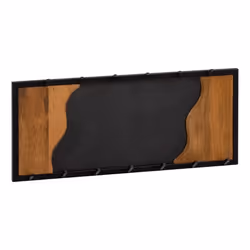 Porte Manteau Mural - FINEBUY - 80 cm - Bois Massif - 13 Crochets - Design Contemporain