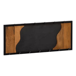 Porte Manteau Mural - FINEBUY - 80 cm - Bois Massif - 13 Crochets - Design Contemporain