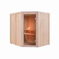 Les avantages du sauna d'angle intérieur Karibu Lilja Ce sauna à éléments offre une excellente efficacité énergétique grâce à ...