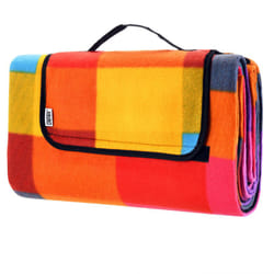 Detex - Couverture de pique-nique pliable avec poignée Pratique plaid Imperméable Thermo-isolant Couleur au choix 200 x 200 cm. Pixel