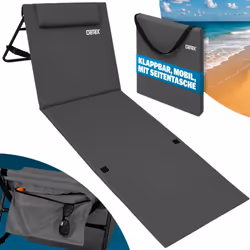 Tapis de plage rembourré avec dossier réglable et sangle de transport Profitez de l'été sur la plage ou dans le jardin ! Ce m ...