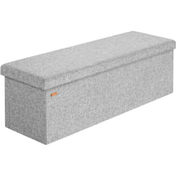 Deuba - Banc de rangement avec couvercle amovible Siège pouf Coffre de rangement pliable pour salon chambre couloir xl - Grau (de)