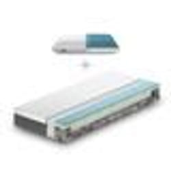 EMMA  Pack Matelas Hybride 80x200 cm + Oreiller  MEILLEUR CHOIX Emma  Mémoire de forme+Ressorts  Dos Apaisé  Confort Optimal