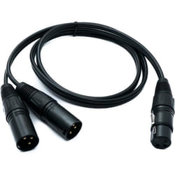 Câble audio XLR - System-S - 100 cm - 2 x mâle vers femelle - Noir - 3 broches