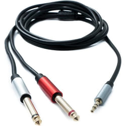 Câble audio Y 2 m stéréo TRS 35 mm mâle vers 2 x jack 635 mm TS mâle adaptateur - System-S