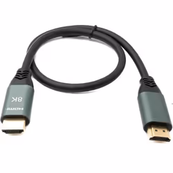 System-S Câble HDMI 2.1 5m 8K Ultra HD standard mâle vers mâle UHD adaptateur en noir