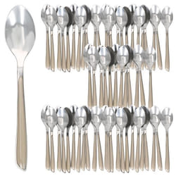 Set de 60 couverts BEAUTY cuillères à soupe taupe - 805543