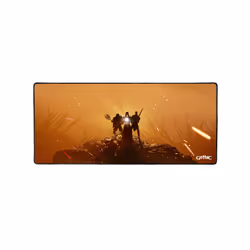 ItemLab Golden Trio, Noir, Orange, Image, Polyester, Caoutchouc, Base antidérapante, Tapis de souris de jeu