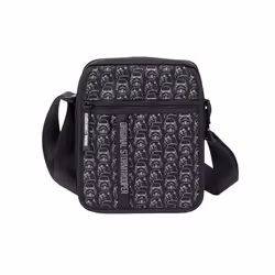 ItemLab Outline Pattern, Unisexe, Sac à bandoulière, Fermeture à glissière, Chine, Noir, Blanc, Motif