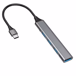 4smarts 456908, USB 3.2 Gen 1 (3.1 Gen 1) Type-C, USB 2.0, USB 3.2 Gen 1 (3.1 Gen 1) Type-A, 5000 Mbit/s, Gris, Aluminium, Câ ...