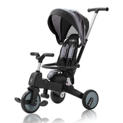 FableKids Tricycle 7in1 Enfant Tricycle Enfant Guidon vélo bébé Poussette  Direction parentale  à partir de 18 Mois  Gris