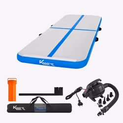 KM-Fit AirTrack Tapis de gymnastique 3 m, Bleu