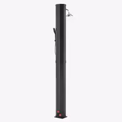Arebos Douche solaire 60L avec thermomètre et douchette noire