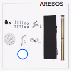 Arebos Douche solaire 35L noir doré - Vue supplémentaire 6