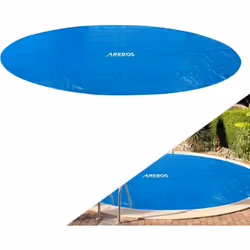 [STOCKAGE DE CHALEUR PAR CHAUFFAGE SOLAIRE] Grâce à l'énergie solaire et la couverture solaire d’AREBOS, votre piscine se réc ...