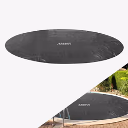 Arebos Bâche solaire pour piscine 3,05 m ronde 120mic, Noir, 1 pièce(s)