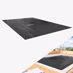 Arebos Piscine bâche solaire rectangulaire 5,49x2,74 m, Noir, 1 pièce(s)