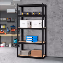 Arebos Etagère lourde 180x90x30cm 875 kg 2 pièces, Noir