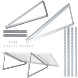 Nuasol - Support pour panneau solaire jusqu'à 105 cm - Toit plat pv - Réglable de 0 à 90 ° - Kit - Aluminium - Matériel de montage
