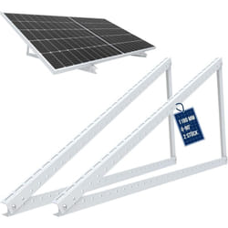 Nuasol - Support pour panneau solaire jusqu'à 118 cm - Toit plat pv - Réglable de 0 à 90 ° - Kit - Aluminium - Matériel de montage