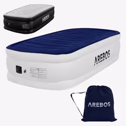 Arebos Matelas gonflable Lit à air simple, Blanc