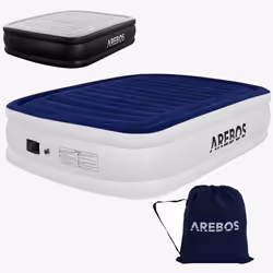 Arebos Matelas gonflable Lit gonflable double, Blanc