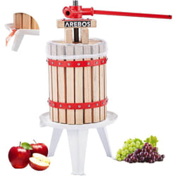 AREBOS Presse à fruits 6L Pressoir à vin Presse-pomme Broyeur à fruits