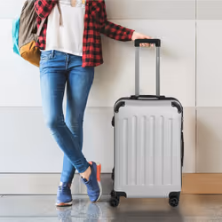 Arebos Set de 4 valises de voyage Argent