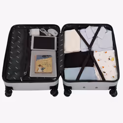 Arebos Set de 4 valises de voyage Argent
