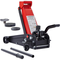 Arebos - 3T Cric hydraulique de rangement Hauteur d'encastrement 130-508 mm 2 supports en caoutchouc Béquille de levage Voiture