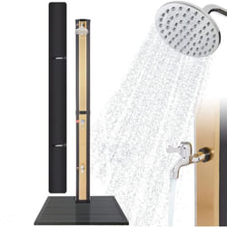 Douche Solaire 35 l avec douchette & thermomètre température de l'eau jusqu'à 60°C Douche de Piscine Camping - Arebos