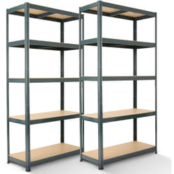 2x Étagère Charge Lourde Rangement Objets Lourds Rayonnage pour charges Anthracite - Arebos