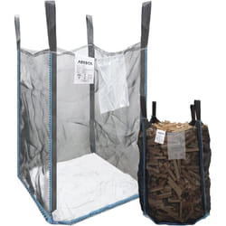 Sac en bois de qualité supérieure - 100 x 100 x 160 cm - Avec 4 passants et tablier de remplissage - Capacité de charge : 1500 kg - Arebos