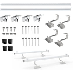 Nuasol - Kit de montage photovoltaïque pv pour toit de tuile, crochets de toit, avec profilé solaire en aluminium, embouts de 35 mm, jusqu'à 115 cm