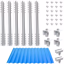 Description générale Le kit de montage NuaSol est conçu pour faciliter l'installation de panneaux solaires sur des toitures e ...